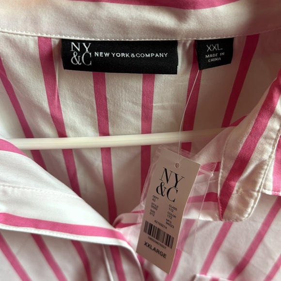 Chic Pink and White Striped Shirt - Picture 8 of 8